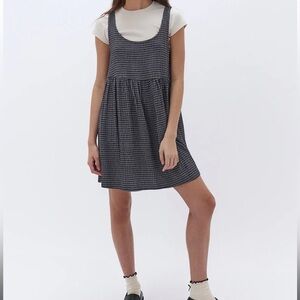 Ghanda Dylan Plaid Sleeveless Babydoll Dress